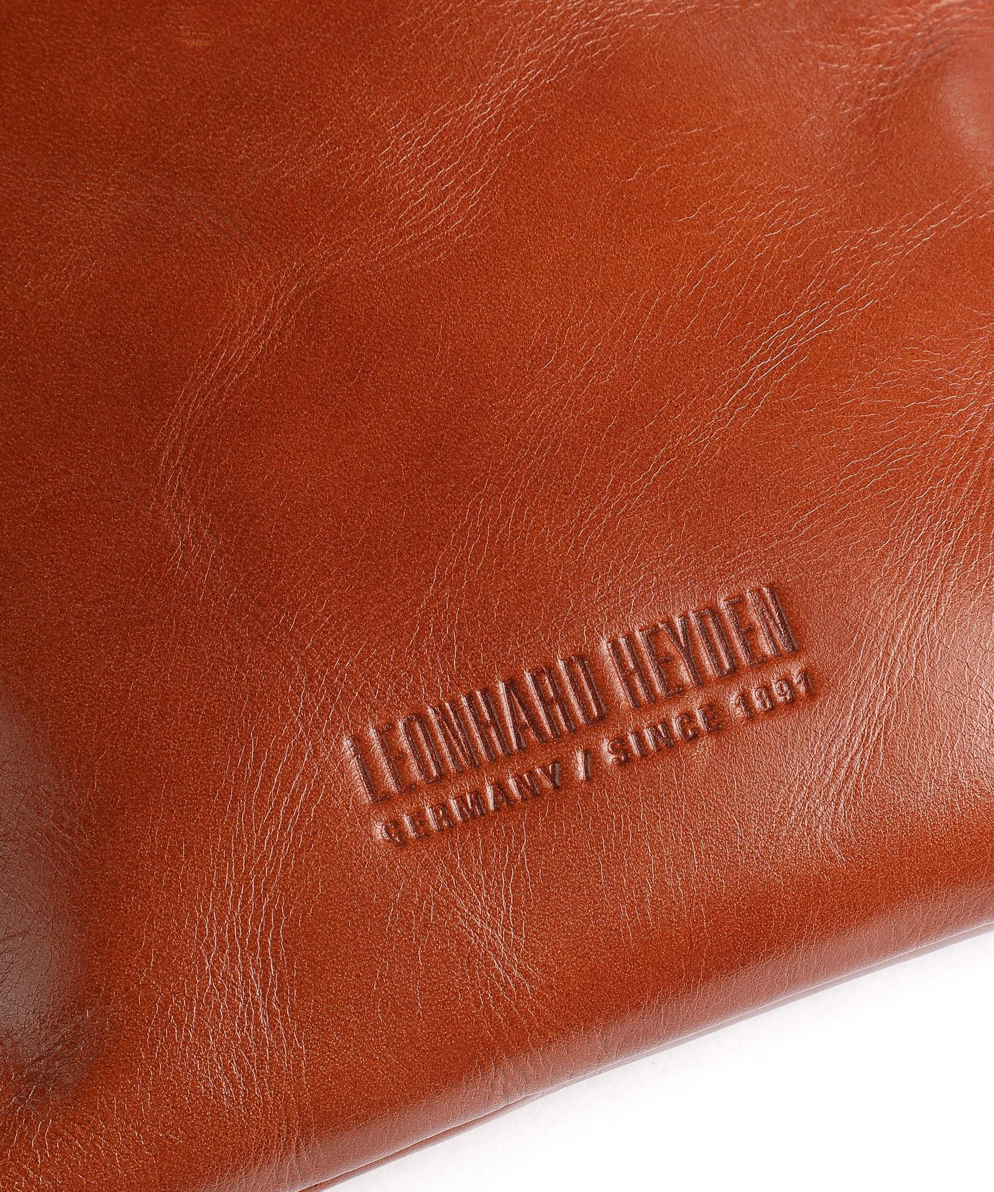  Leonhard Heyden Cambridge Borsa a tracolla pelle di vacchetta liscia cognac  