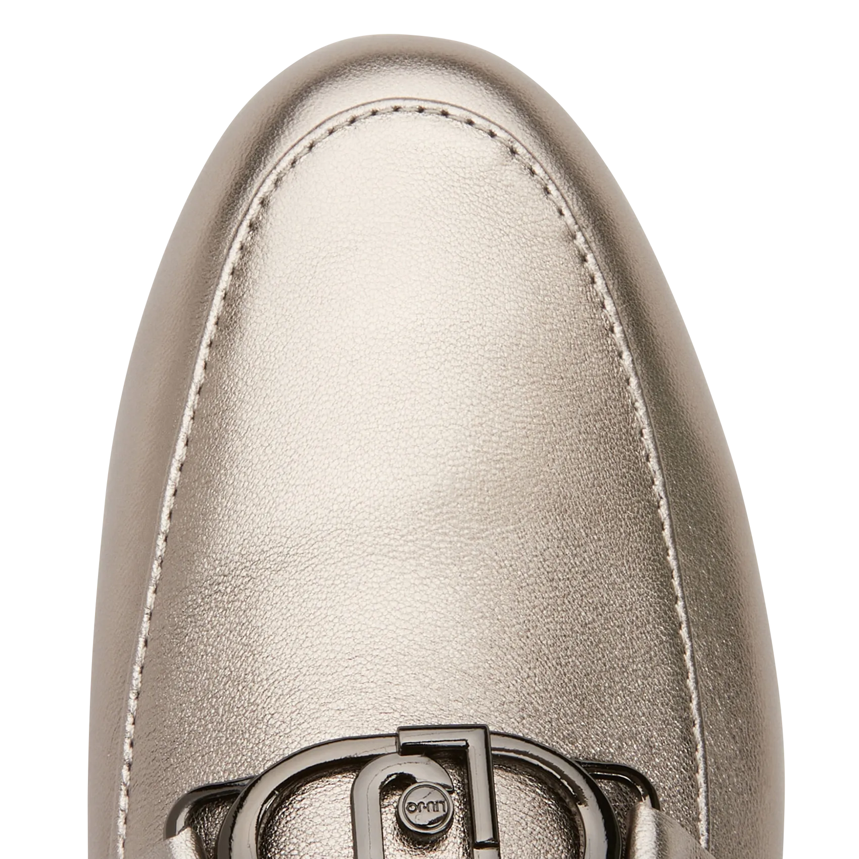  LIU JO   EMEL 01 - Mocassini in pelle effetto crackle metallizzata | Argento 