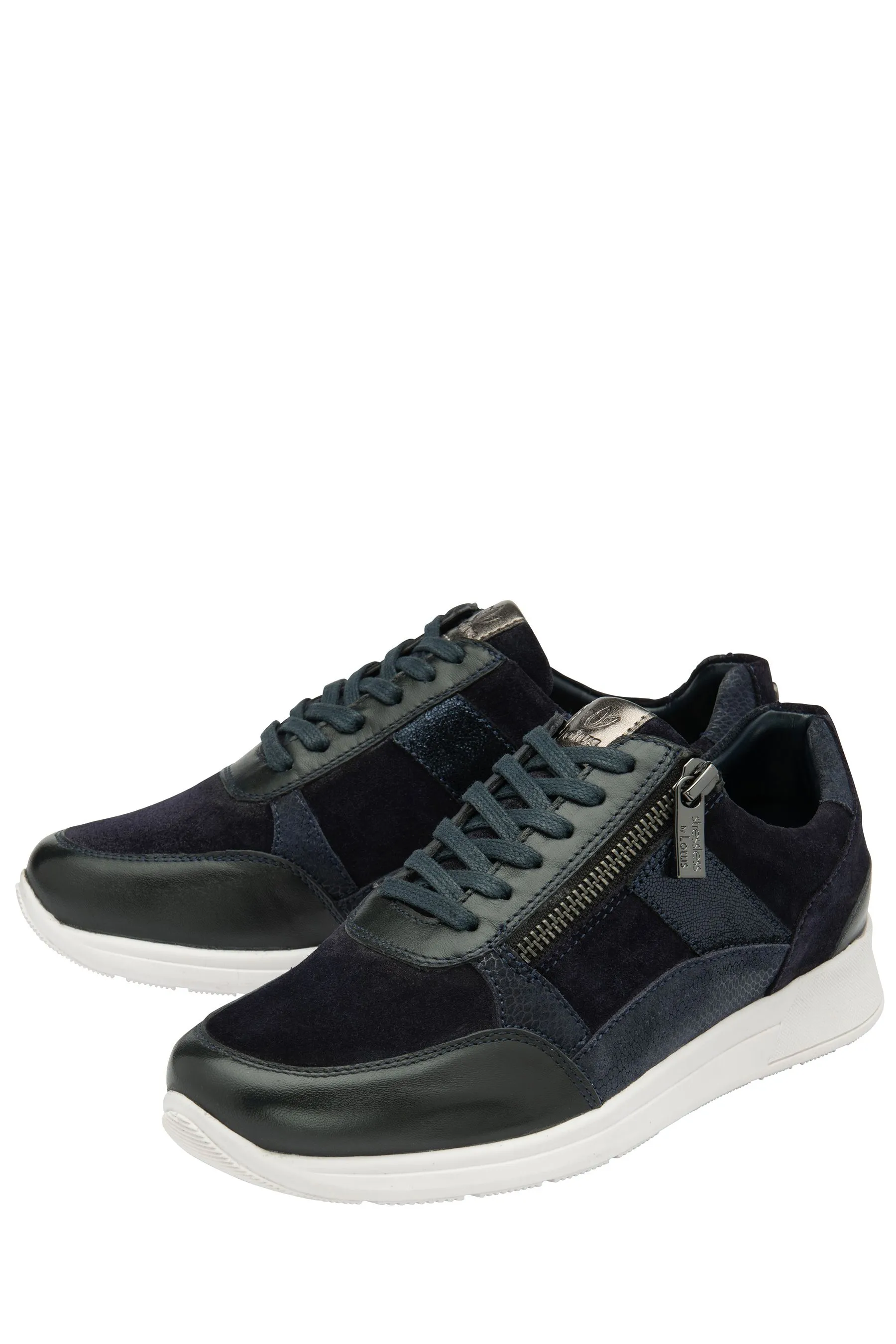 Lotus - Scarpe da ginnastica casual in pelle con zip    