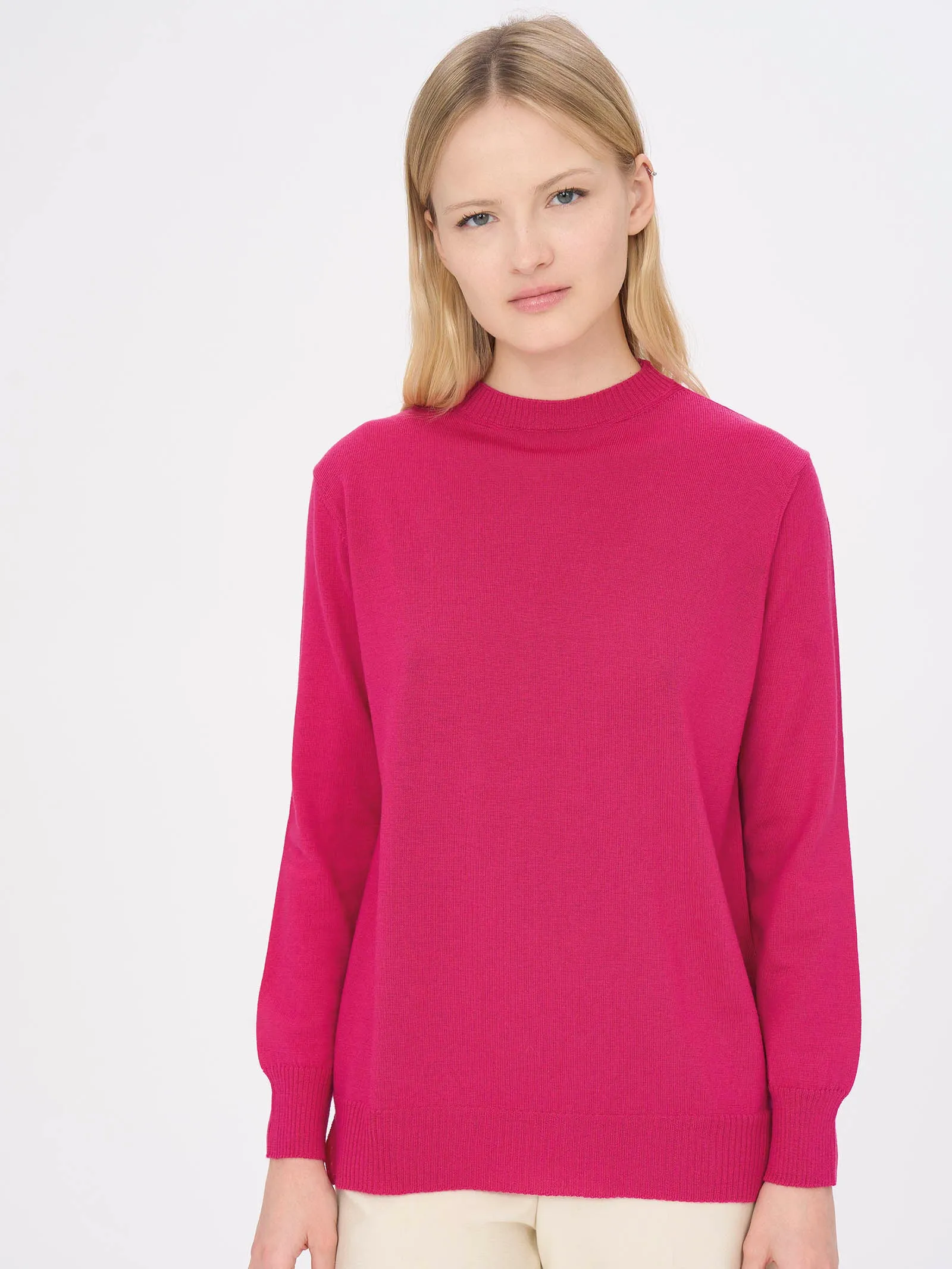 Maglia girocollo in Merino 2.0 - Tibetan Red