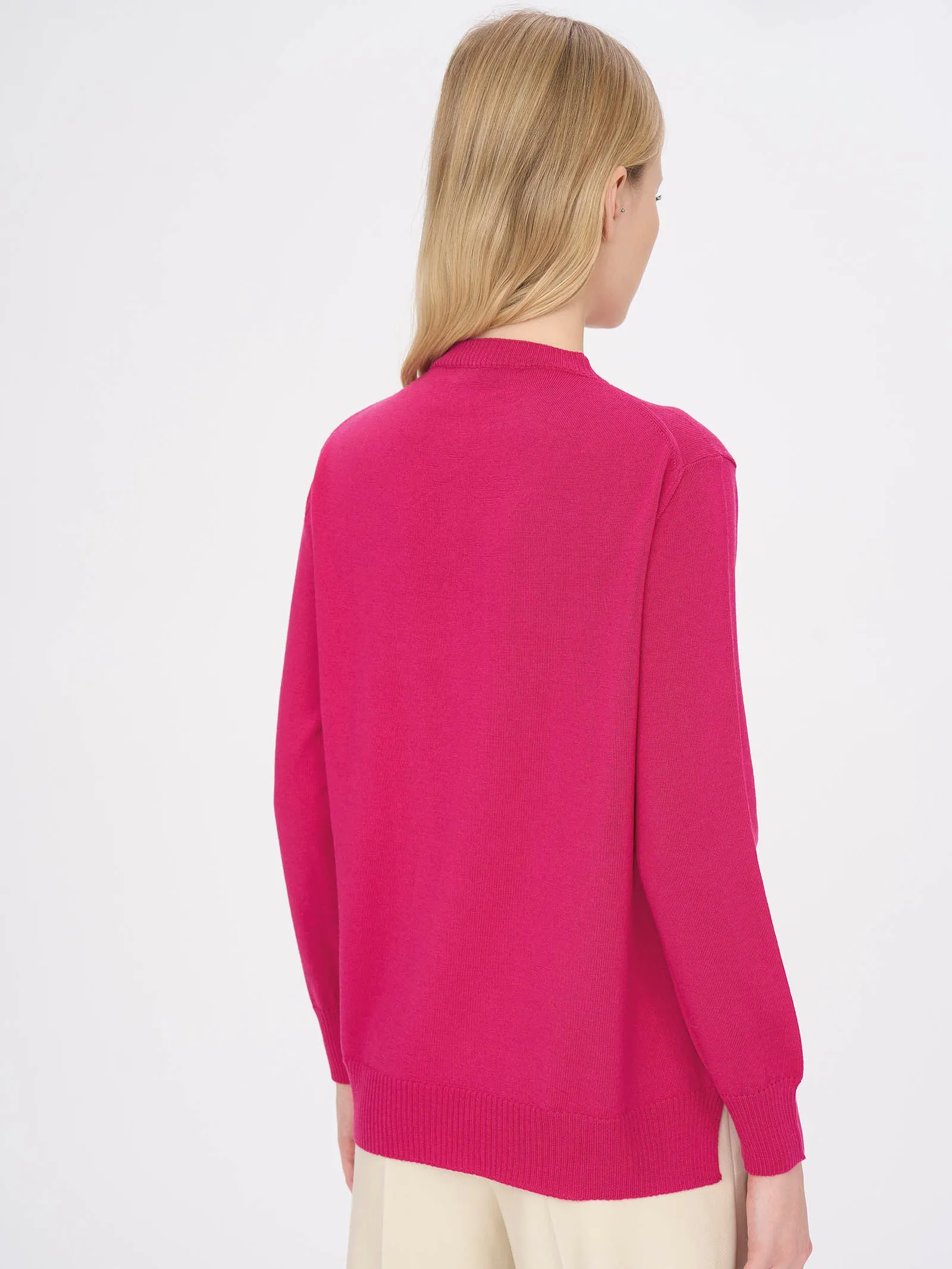 Maglia girocollo in Merino 2.0 - Tibetan Red
