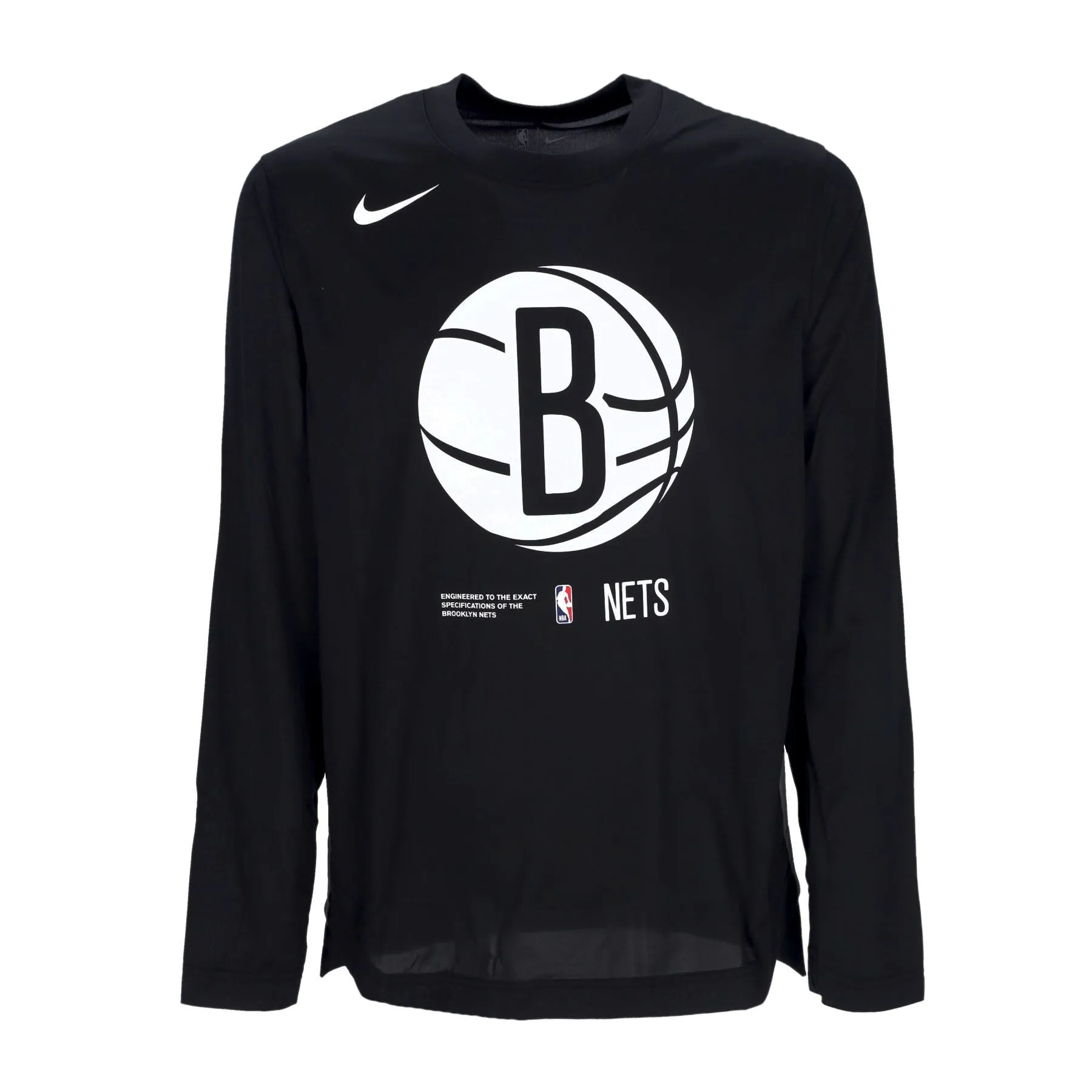 Maglietta Manica Lunga Uomo Nba Pregame Dri-fit L/s Top Bronet Black/dark Steel Grey