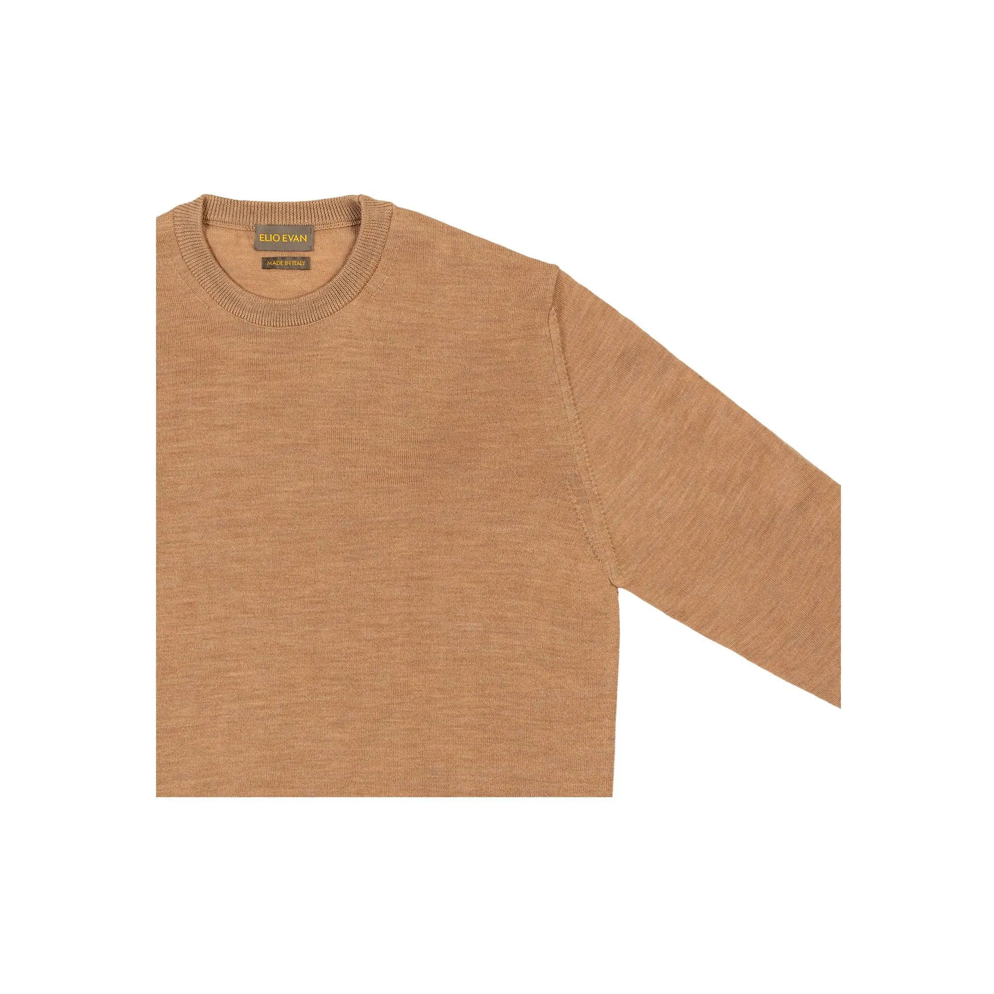Maglione Cammello in Lana Merino Extrafine