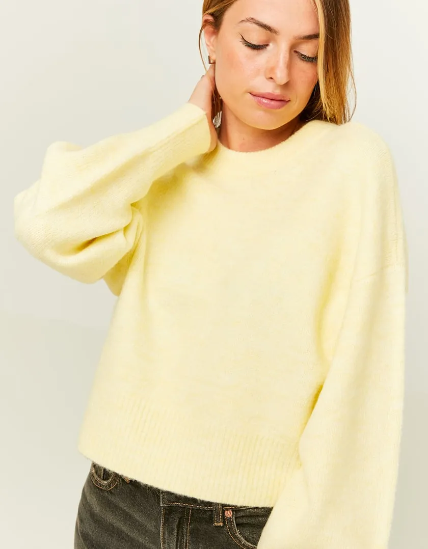 Maglione Corto Basico Giallo  