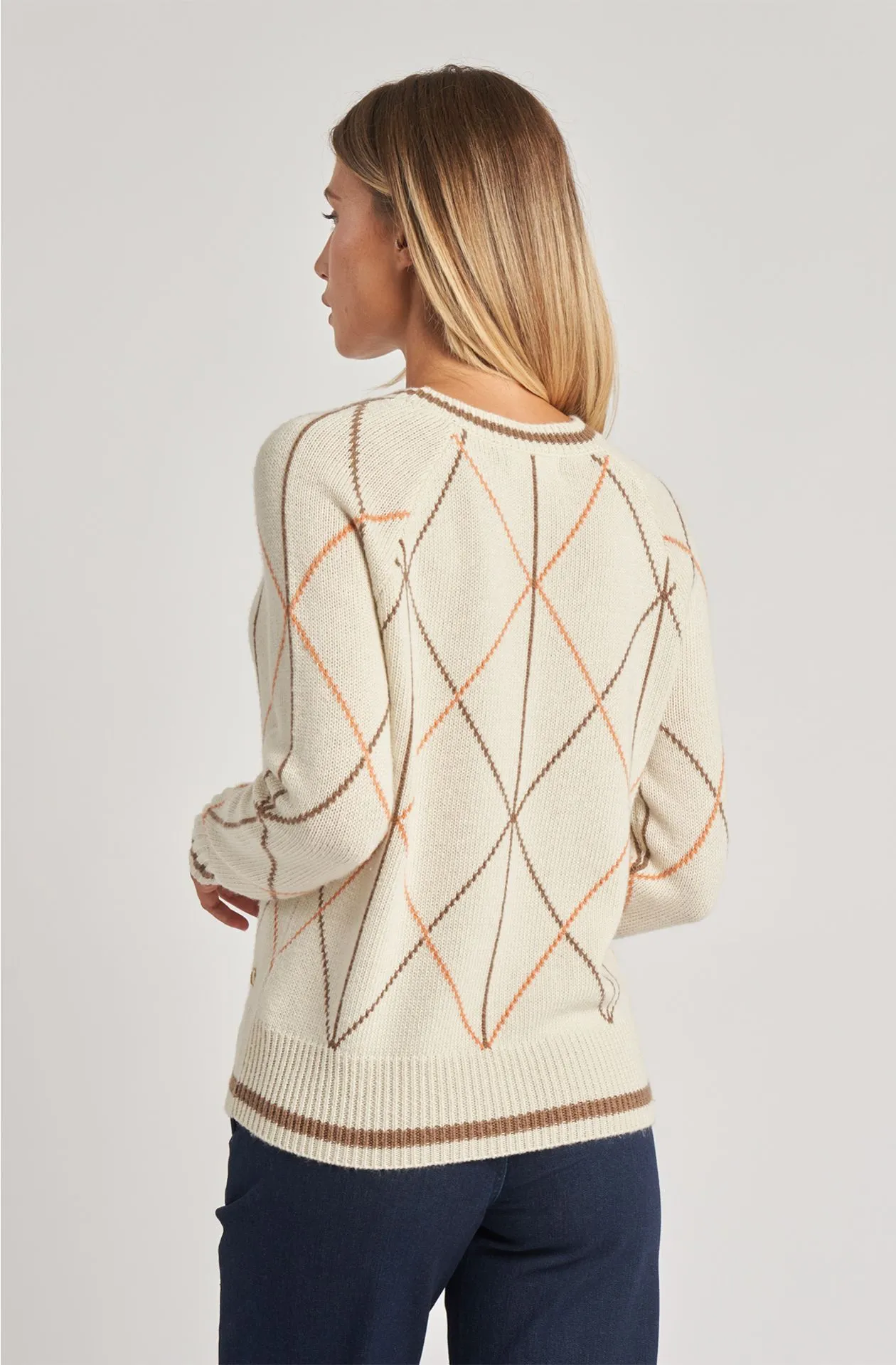     Maglione da donna in misto lana girocollo