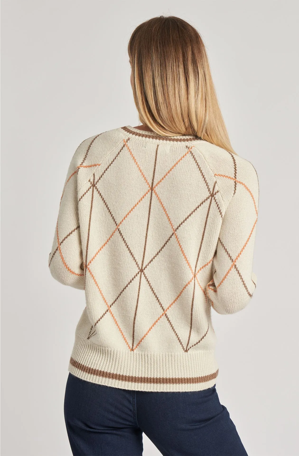     Maglione da donna in misto lana girocollo