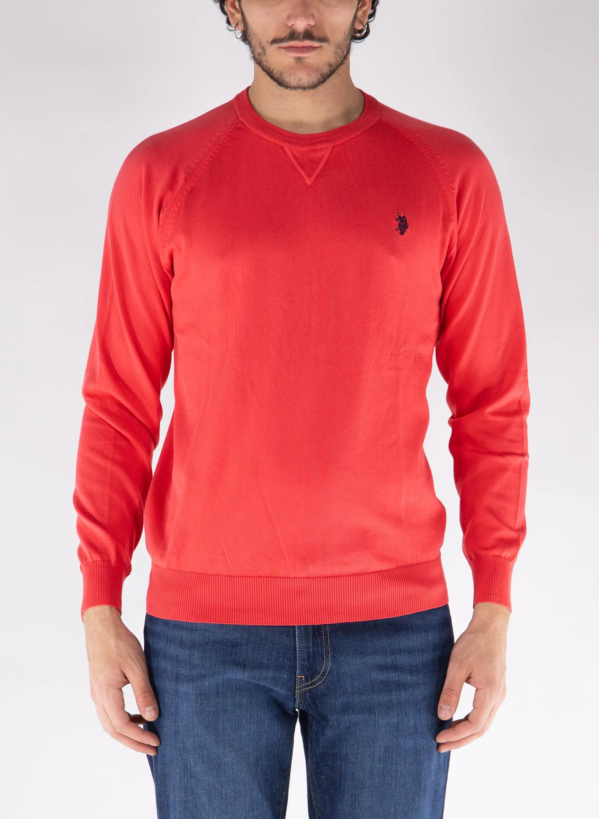 maglione girocollo con logo