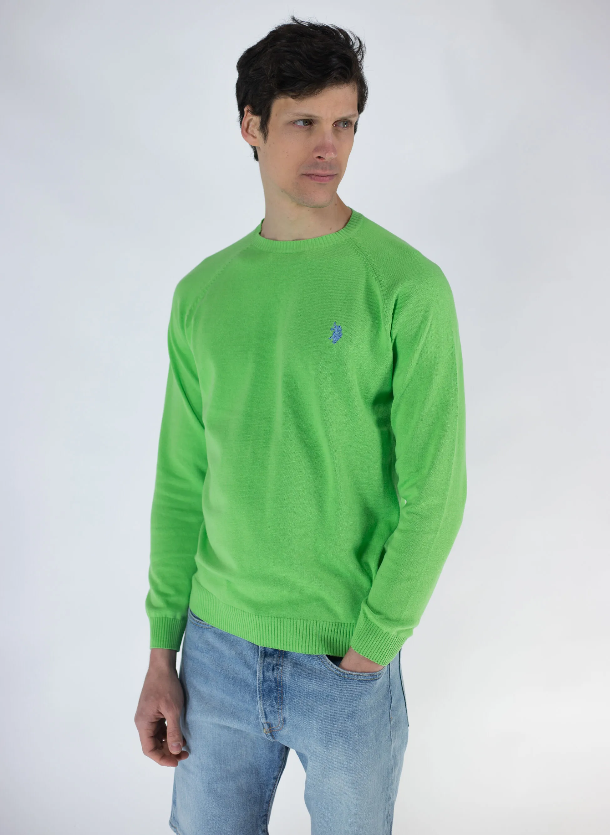 maglione girocollo in cotone