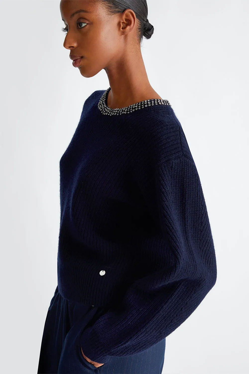 Maglione in Lana con Strass