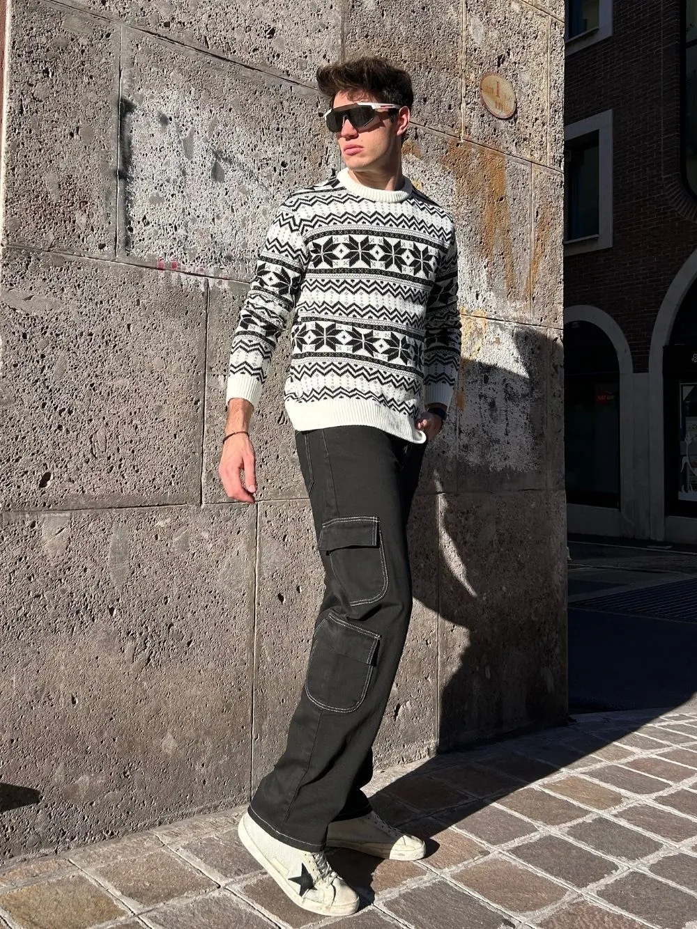 Maglione natalizio con fiocchi