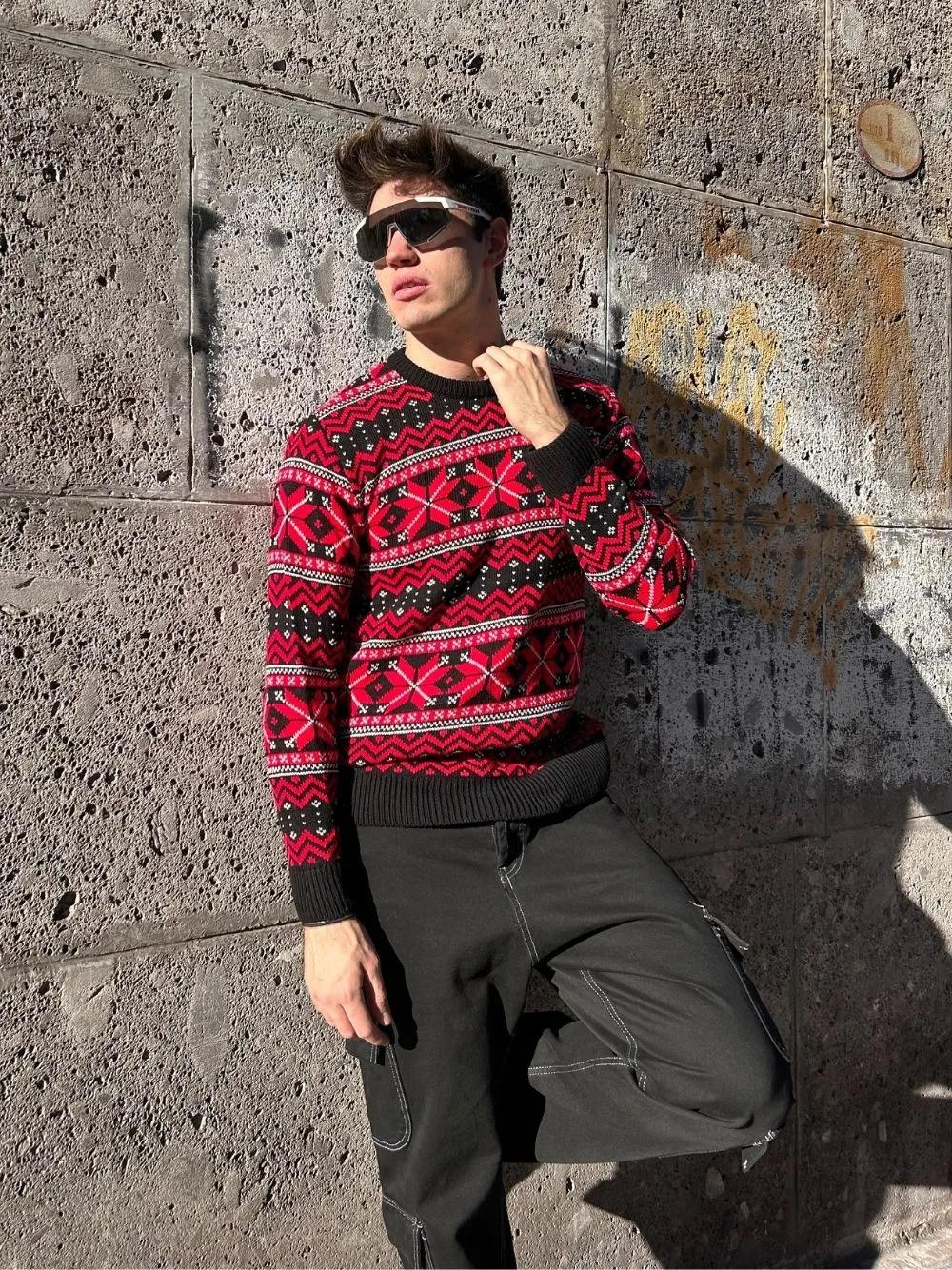 Maglione natalizio con fiocchi