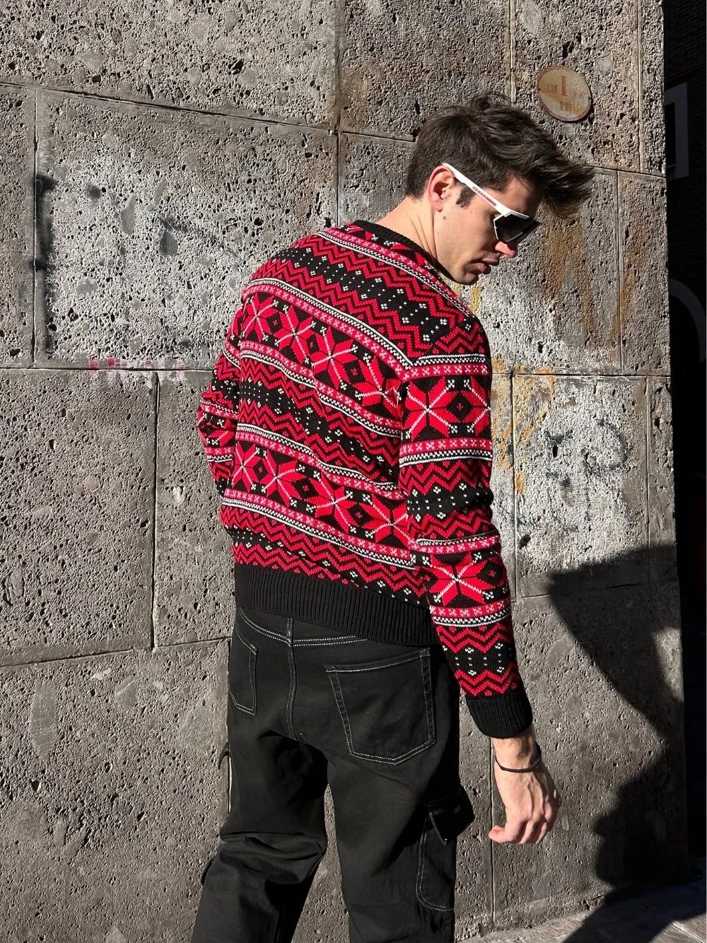 Maglione natalizio con fiocchi