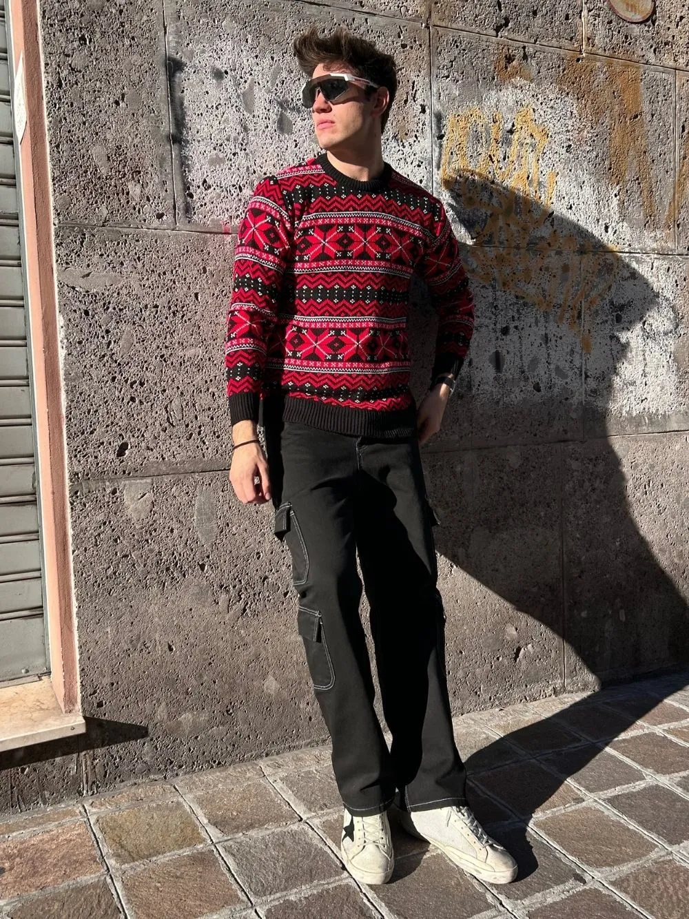 Maglione natalizio con fiocchi