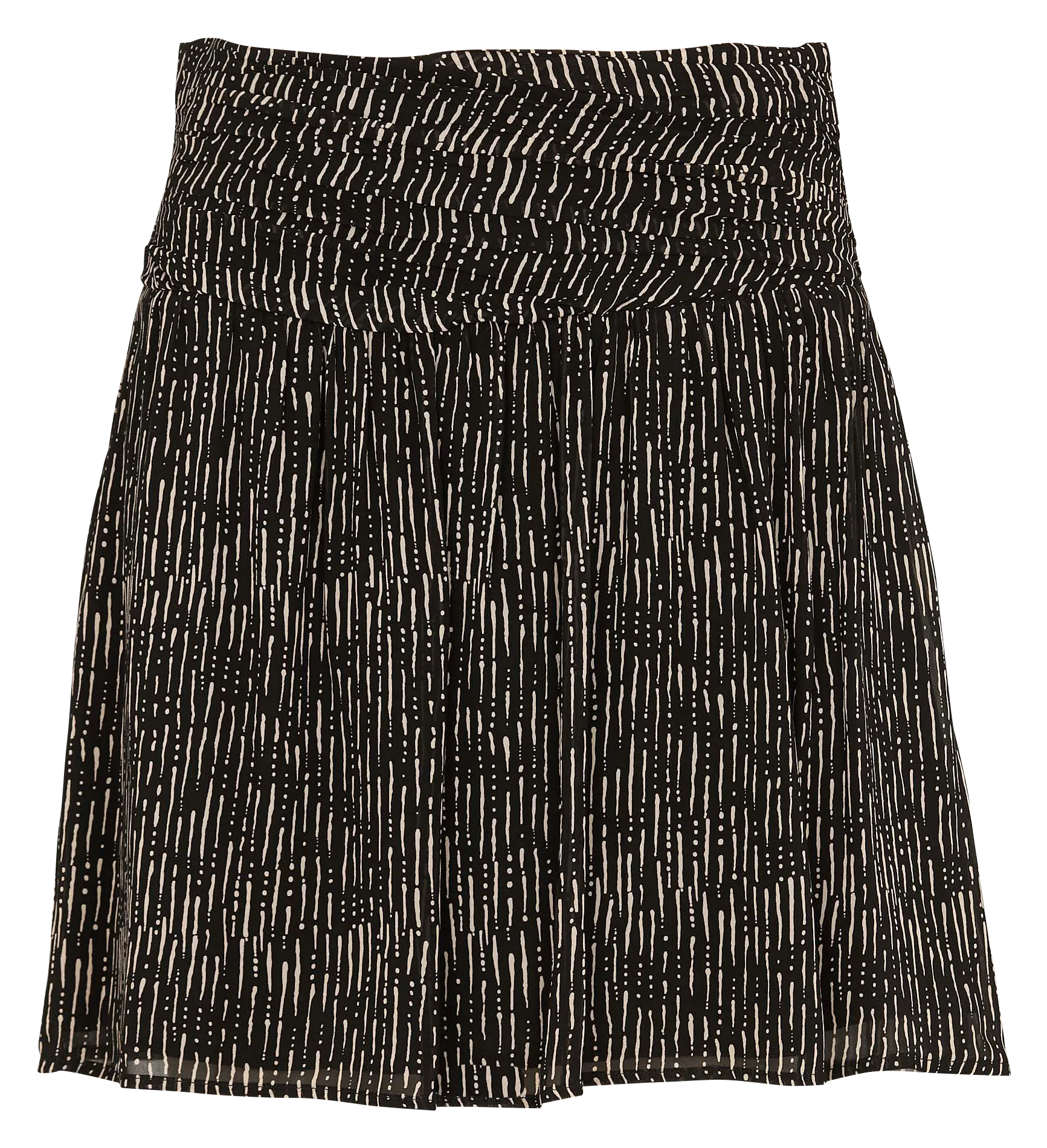  MAISON 123   JADE - Gonna corta con stampa Nomade | Nero