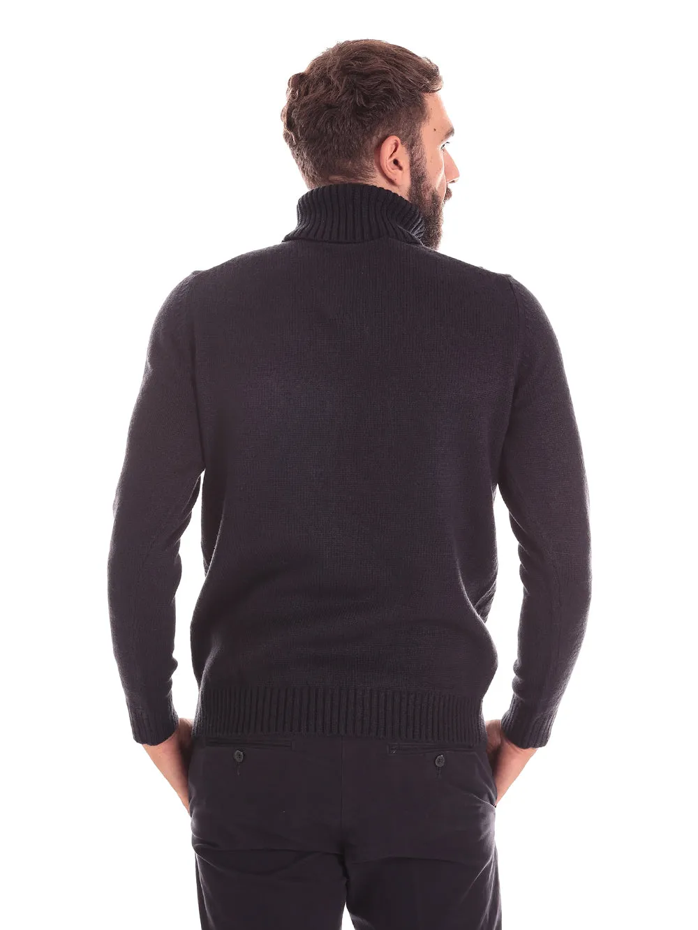 Markup Uomo Maglione Collo Alto MK390027BLU Blu