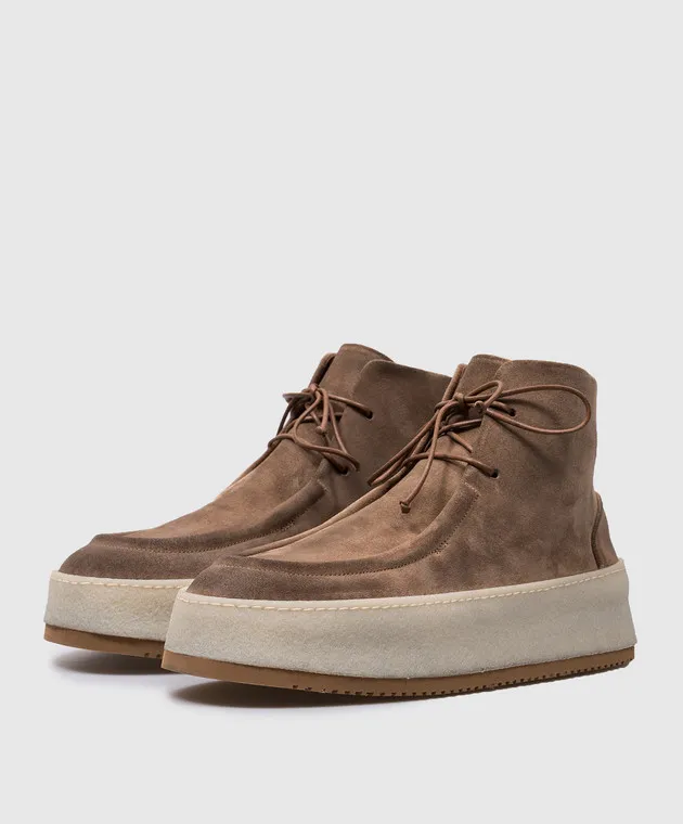 Marsell Stivali in pelle scamosciata marrone Parapana MM4328186