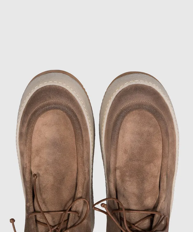 Marsell Stivali in pelle scamosciata marrone Parapana MM4328186