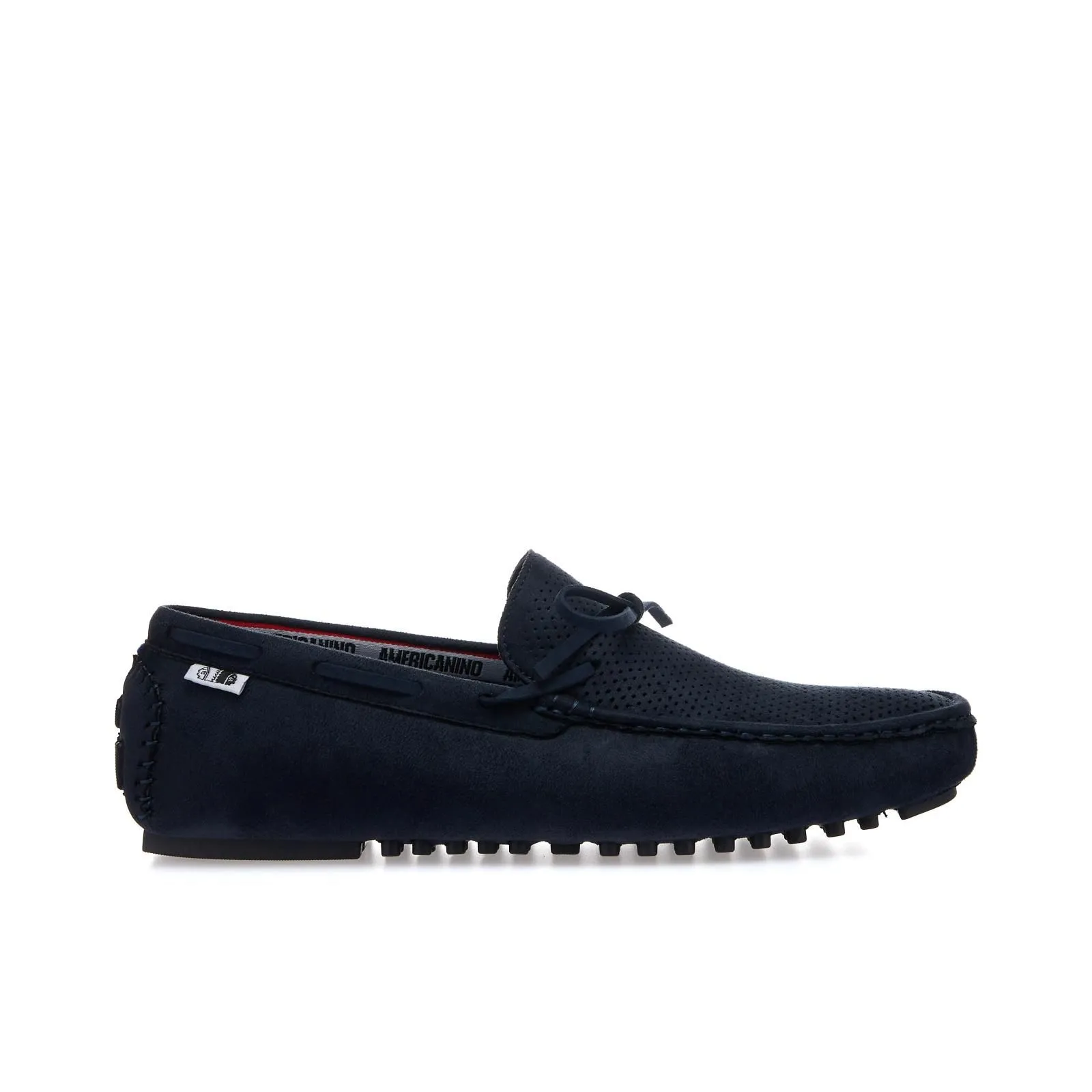 Mocassini casual blu con lacci