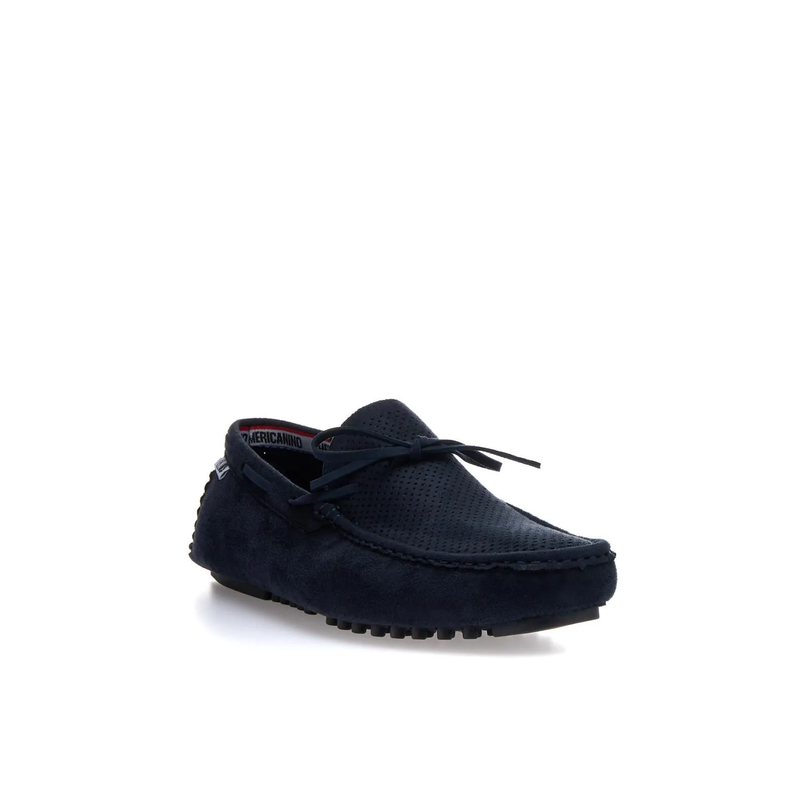 Mocassini casual blu con lacci