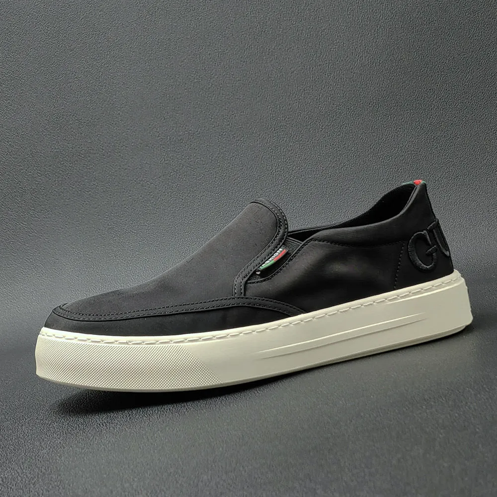 Mocassini casual da uomo in tela traspirante minimalista