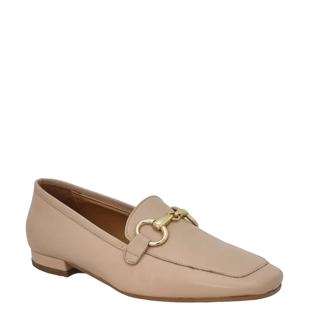 Mocassini con accessorio vera pelle nude