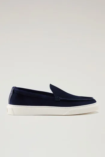 Mocassini in pelle scamosciata                                                                                Blue