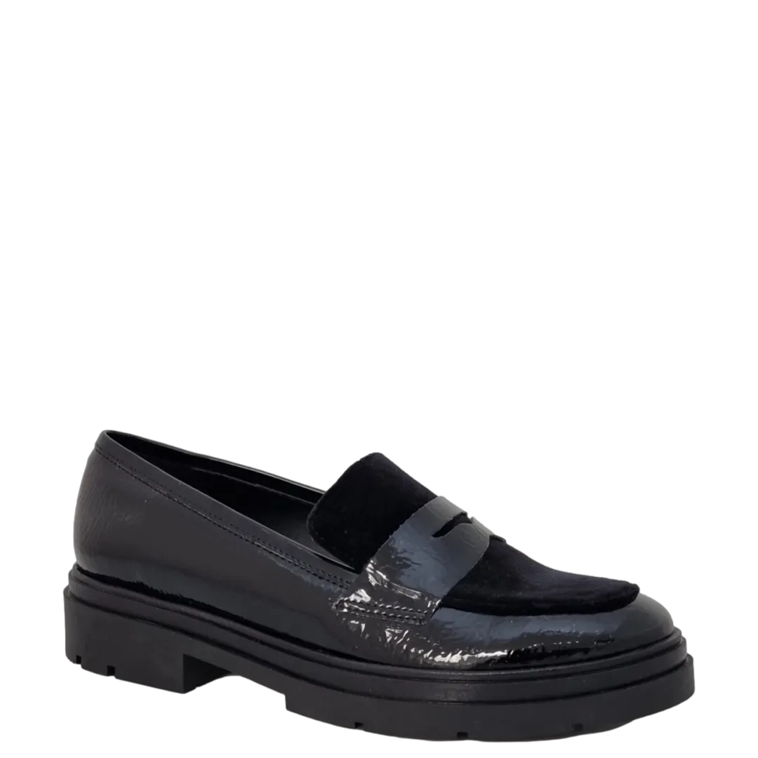 Mocassini naplak e velluto nero F/W