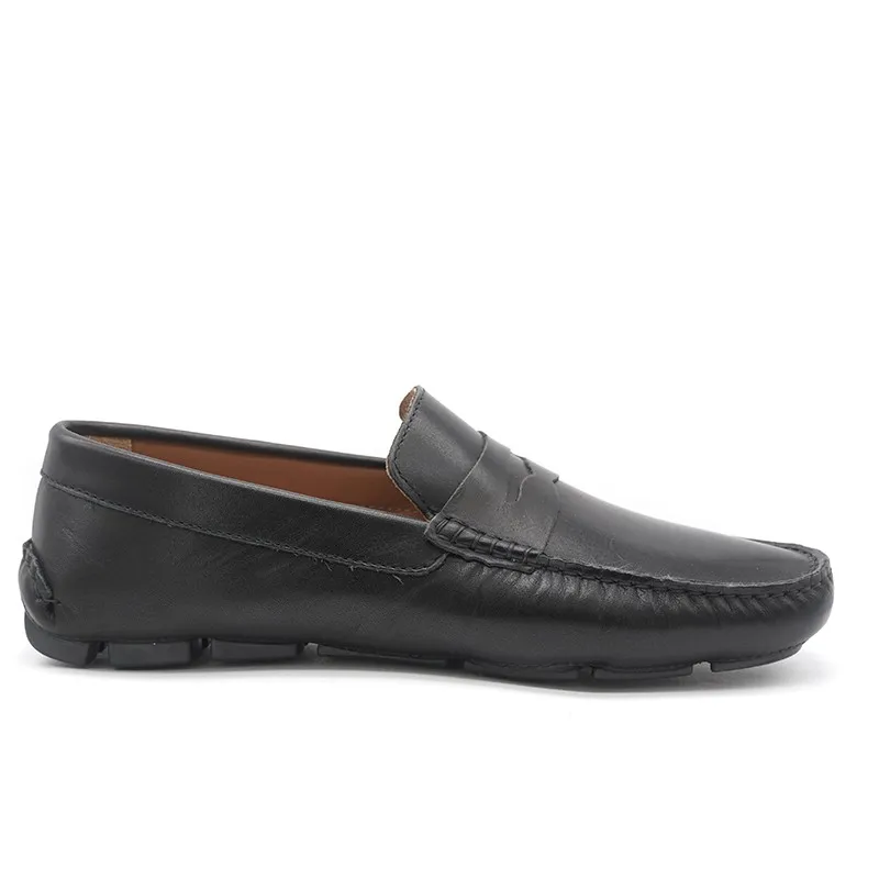 mocassini uomo in pelle nera