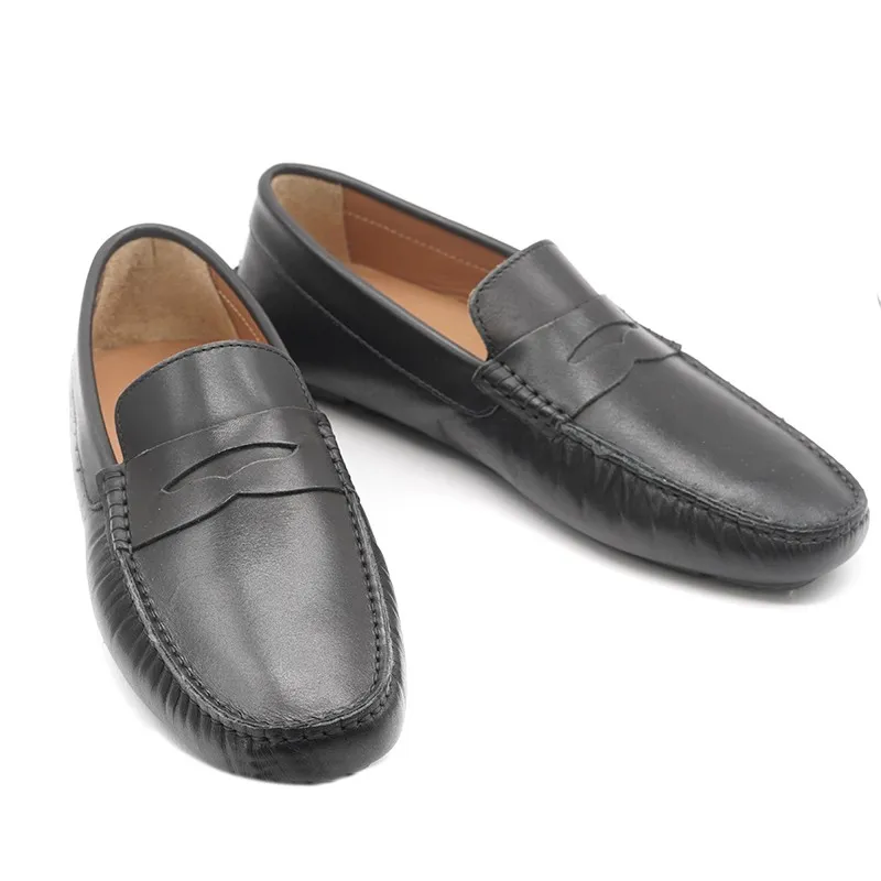 mocassini uomo in pelle nera
