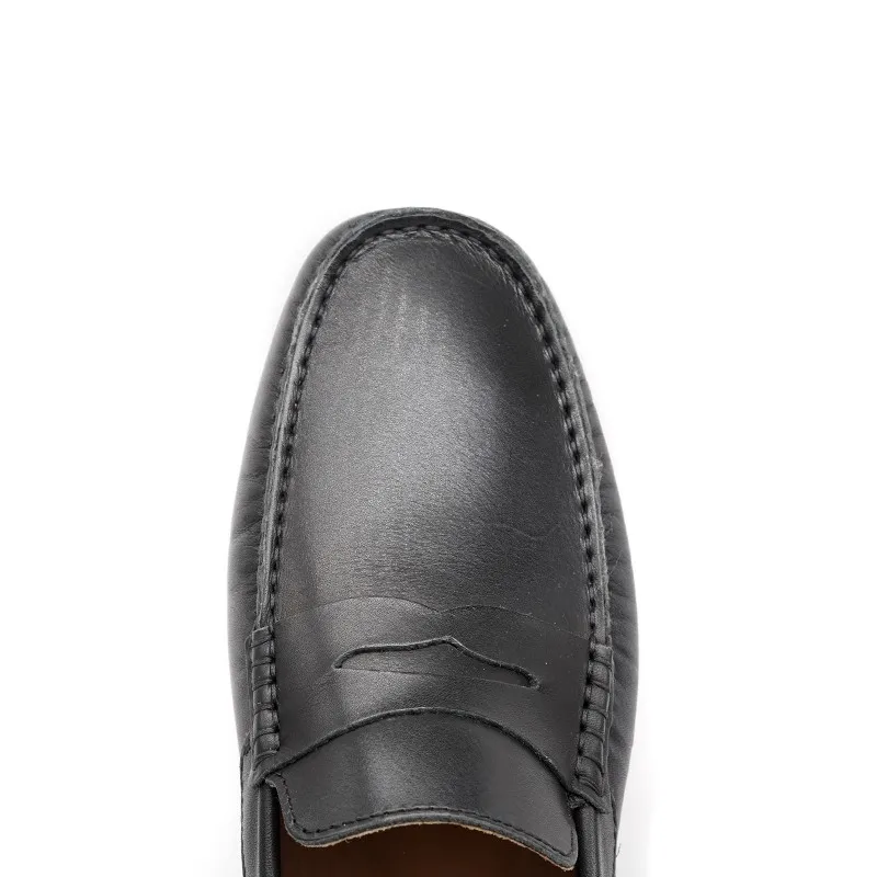 mocassini uomo in pelle nera