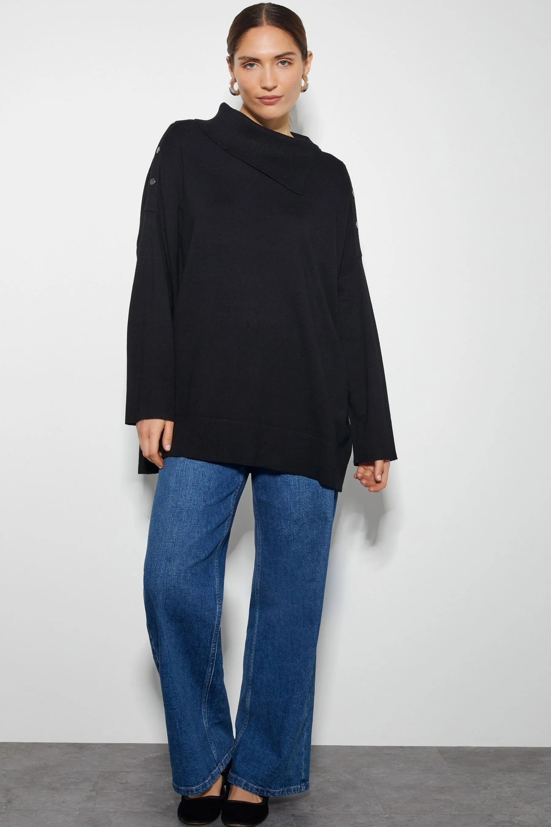 Monsoon Beth Button Dettaglio Maglione    