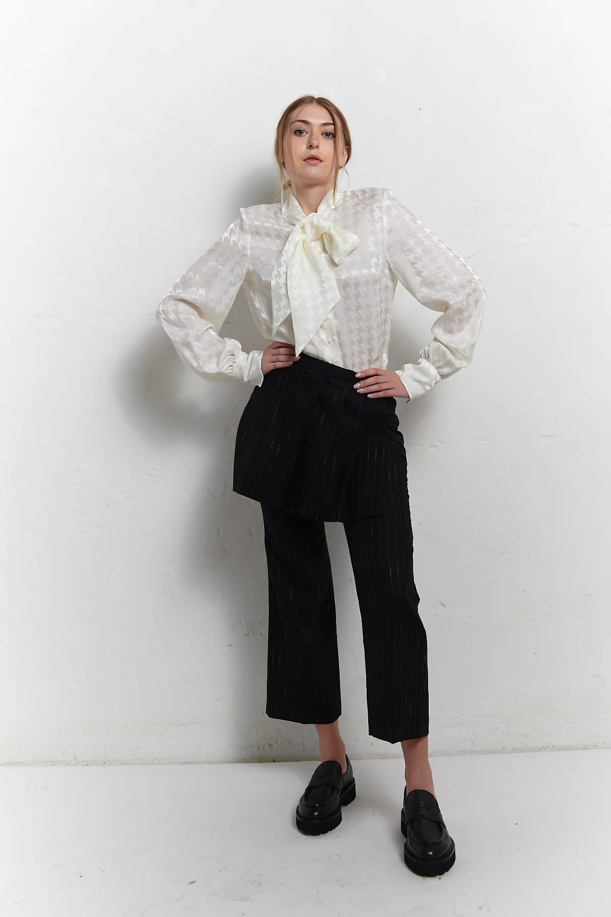 MSGM Camicia con  collo a nastro
