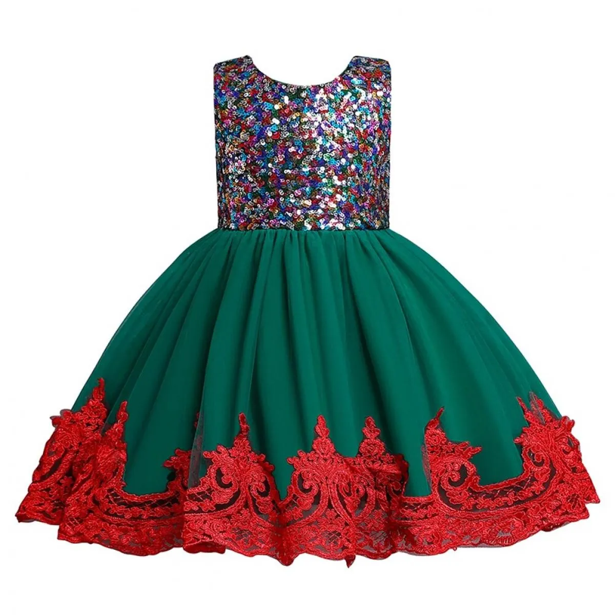 Natale Ragazze Abbigliamento per bambini Festa per bambini per ragazza Matrimonio Abiti da compleanno per ragazza Elegante festa