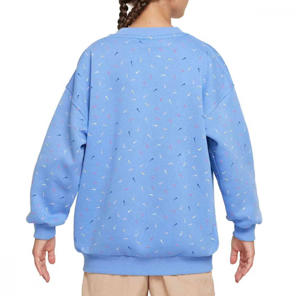 NIKE FELPA GIROCOLLO SWOOSH BAMBINA