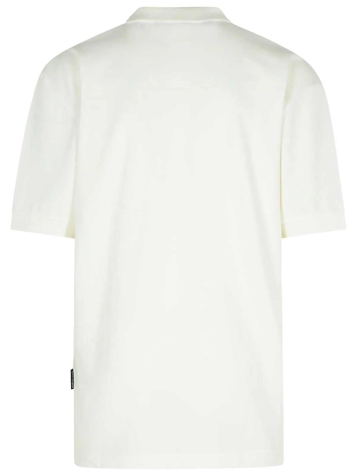 Palm Angels College White Cotton Polo Shirt
