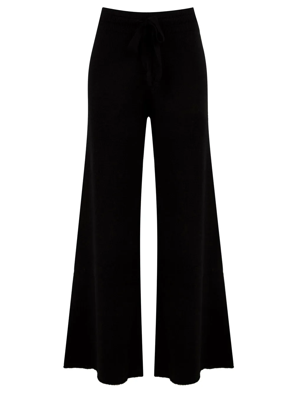 Pantalone Donna nero con coulisse in vita