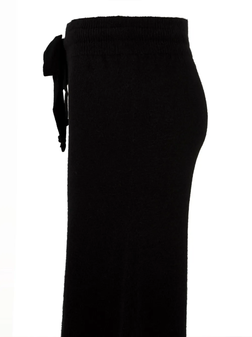 Pantalone Donna nero con coulisse in vita
