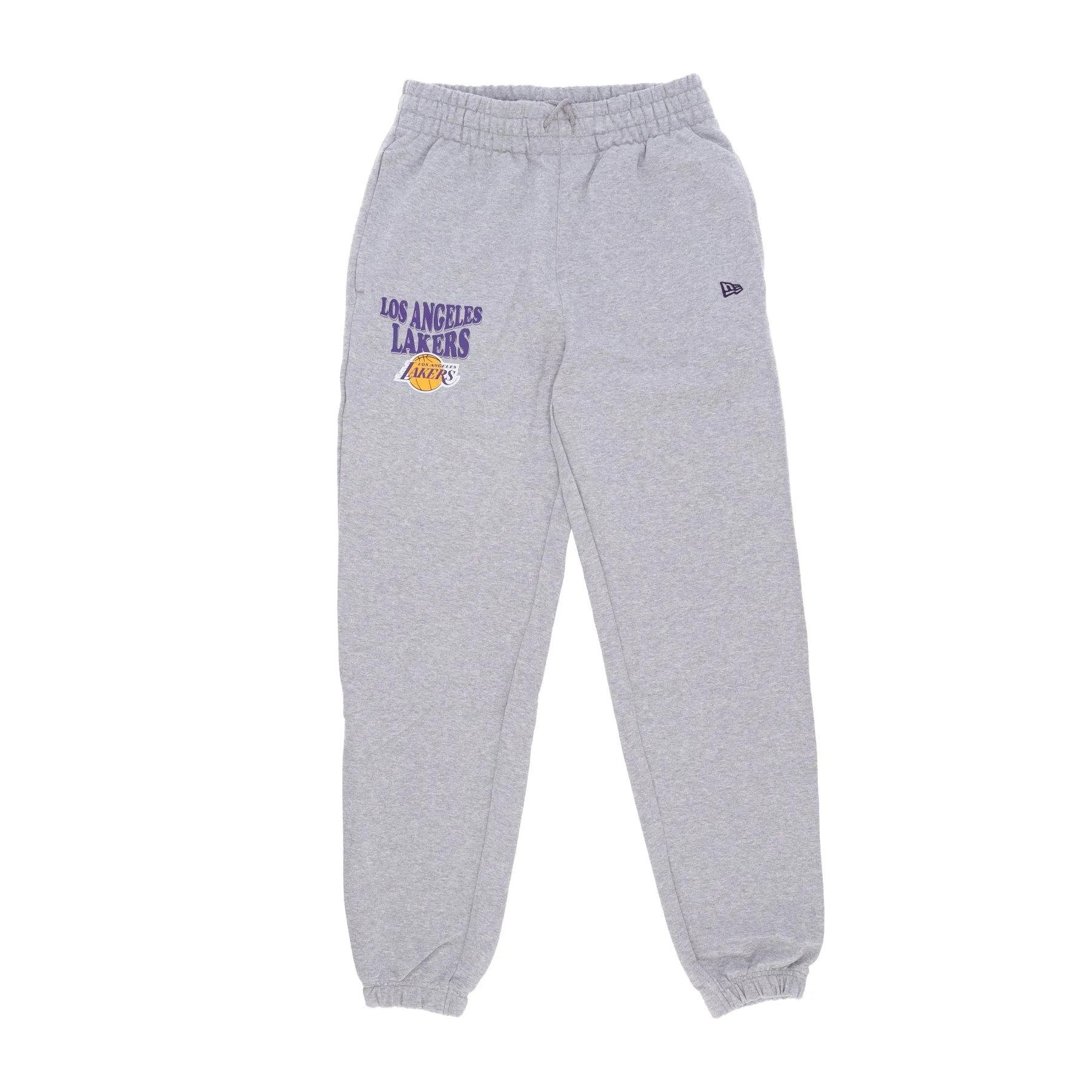 Pantalone Tuta Leggero Uomo Nba Script Relaxed Jogger Loslak Heather Grey/true Purple