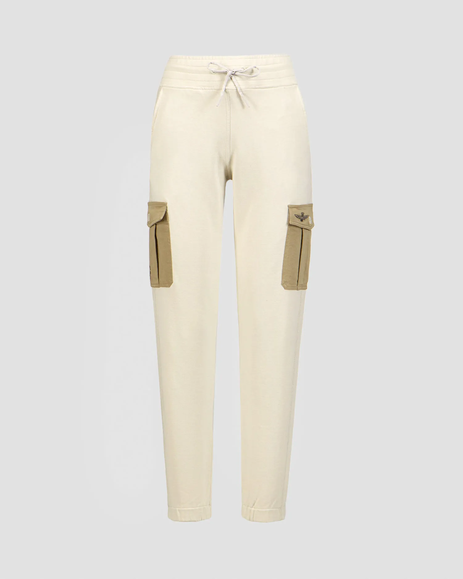 Pantaloni beige da tuta da donna Aeronautica Militare 241pf923df511-57537
