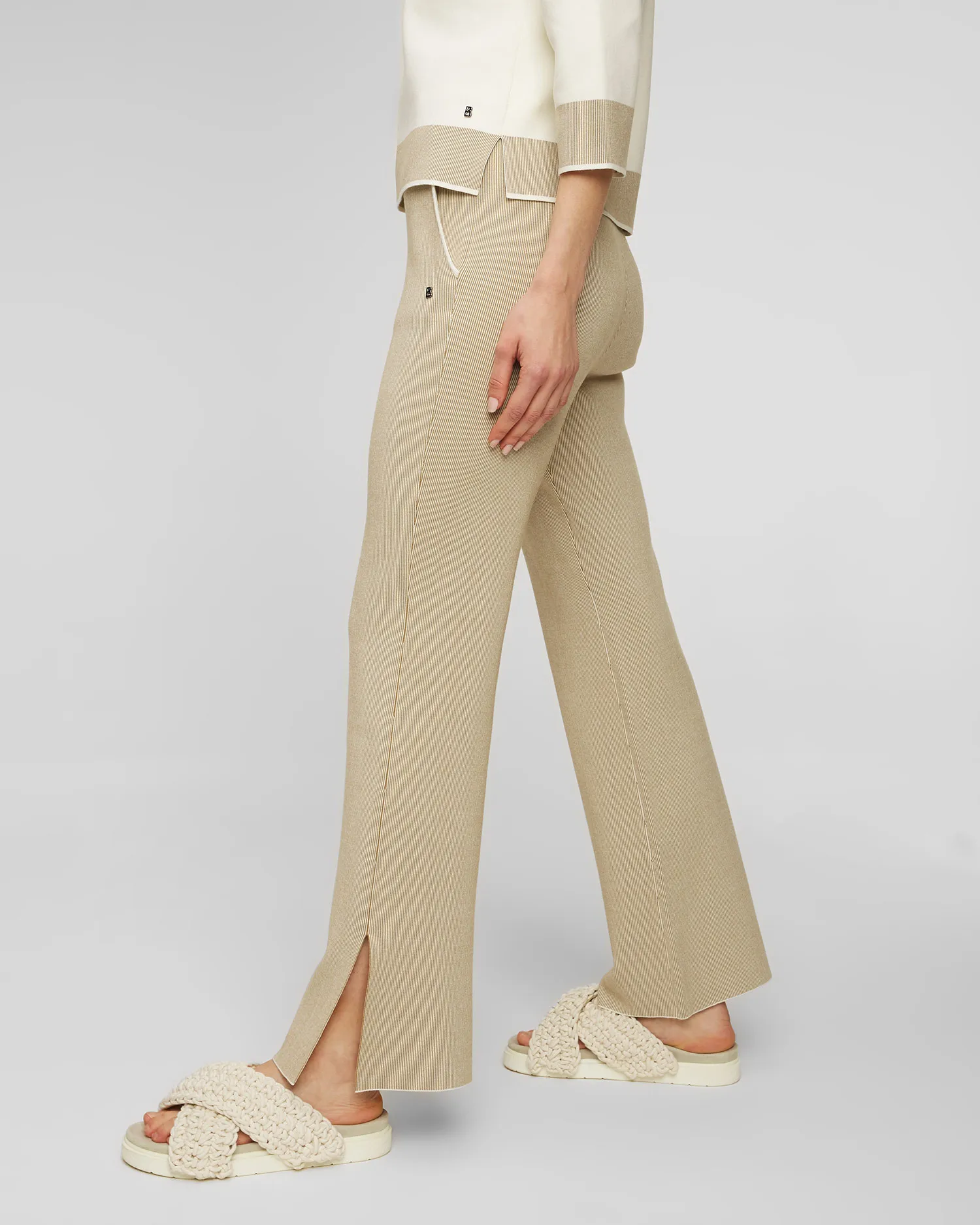 Pantaloni beige in viscosa da donna BOGNER Manon 16938763-133