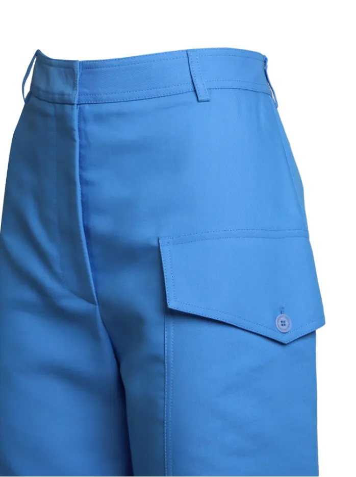 Pantaloni cropped in cotone