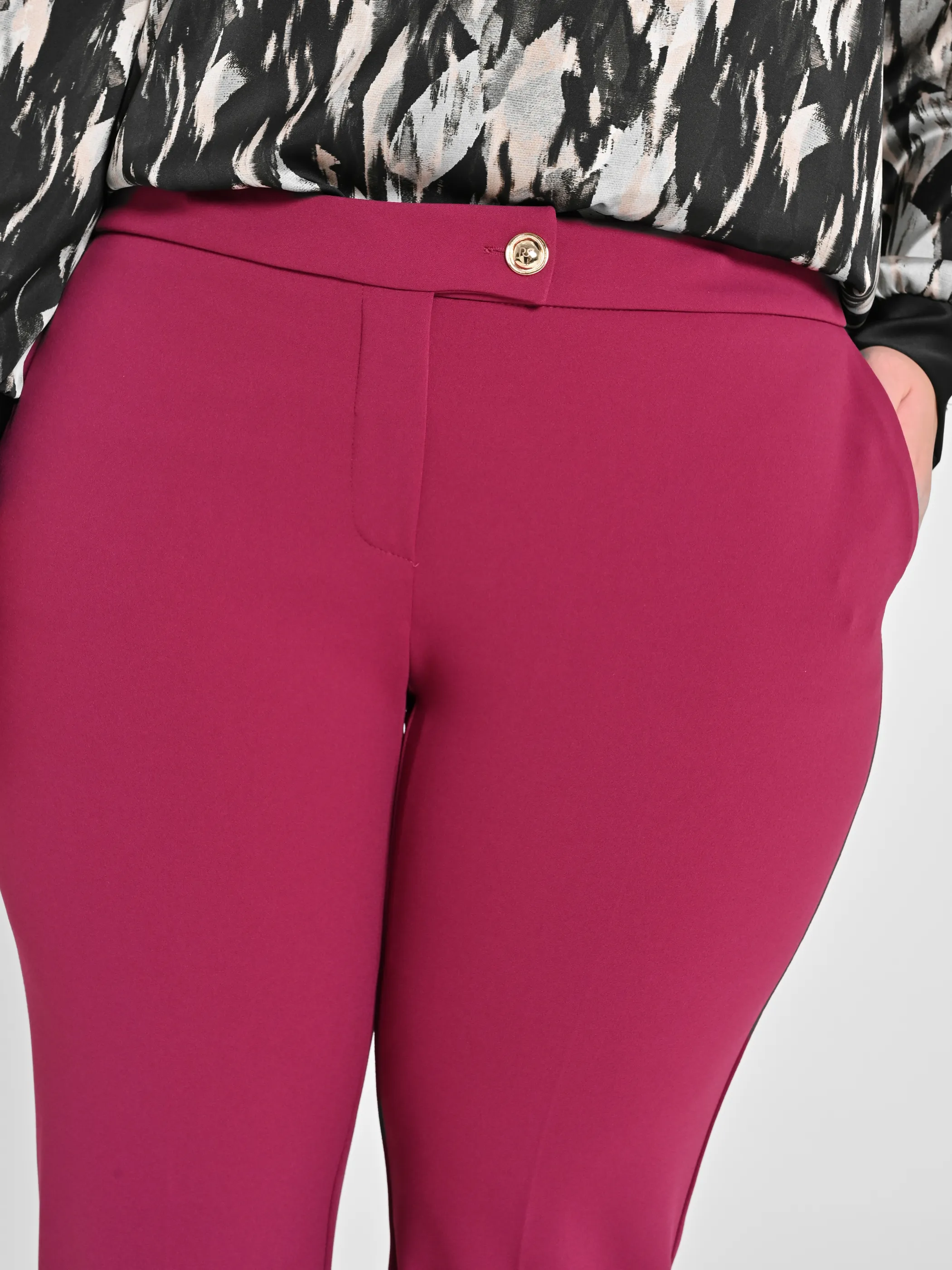      Pantaloni Curvy Skinny Bordeaux      