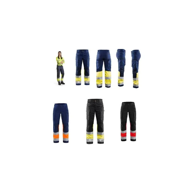 Pantaloni da lavoro multitasche alta visibilità High Vis Stretch Donna 716118119955C50