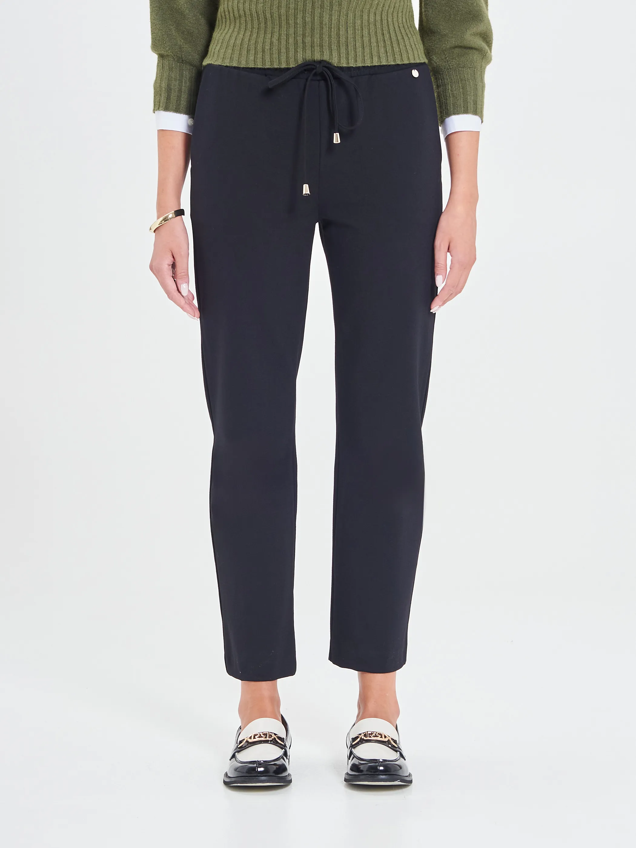      Pantaloni in Punto Milano Nero     