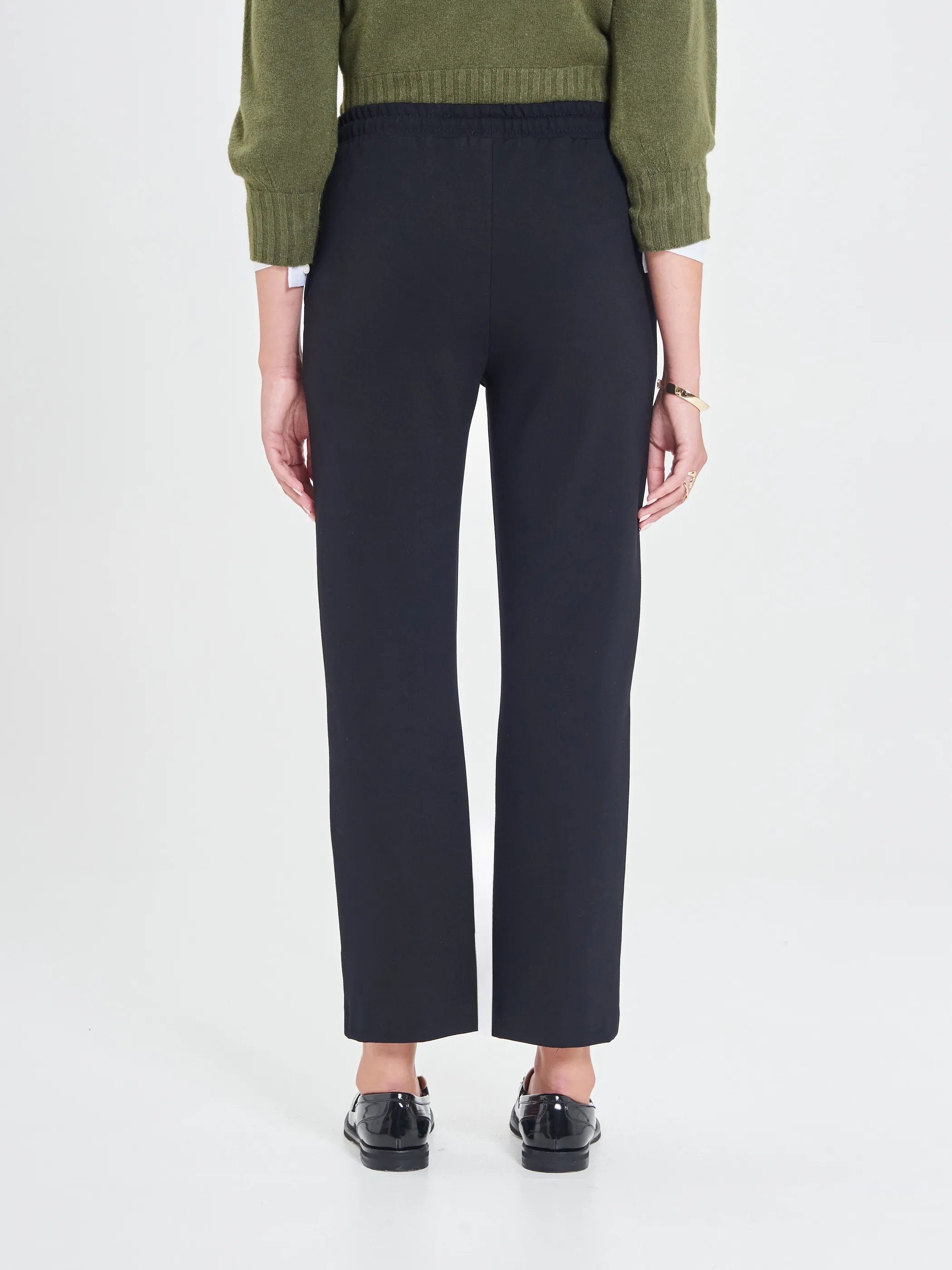      Pantaloni in Punto Milano Nero     