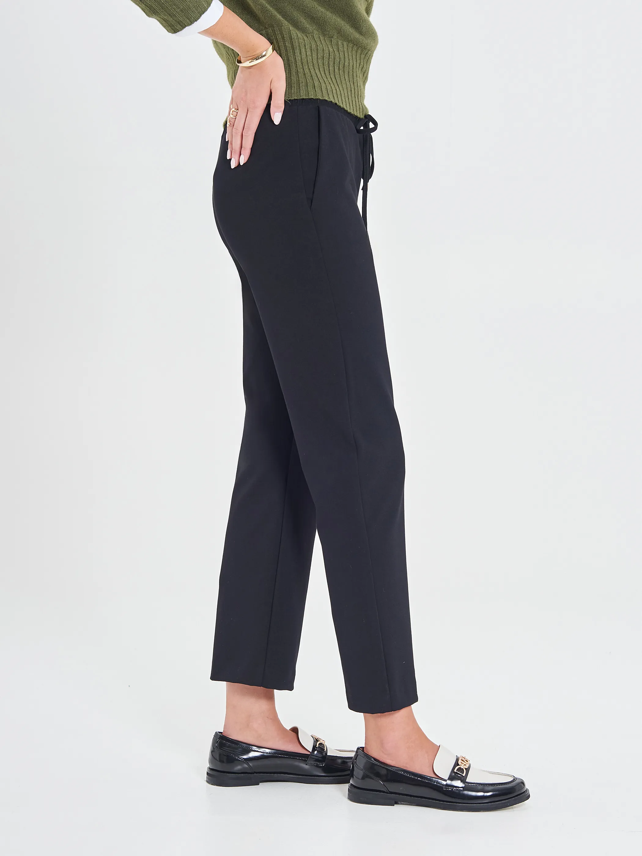      Pantaloni in Punto Milano Nero     