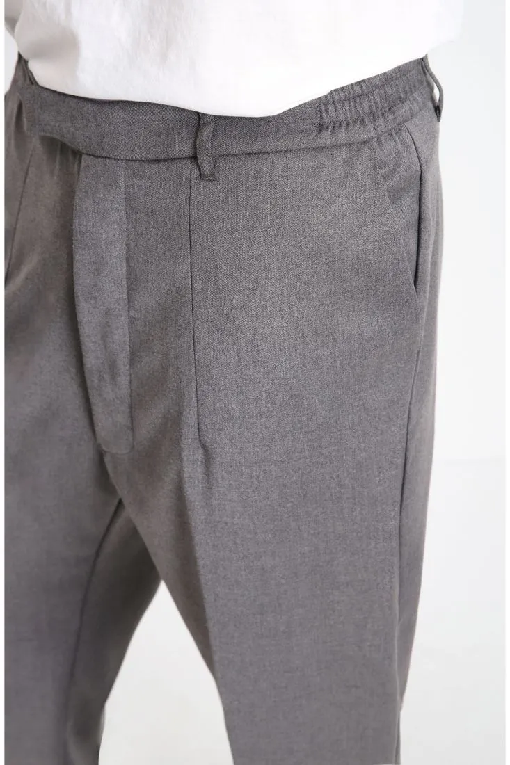 Pantaloni mélange cropped