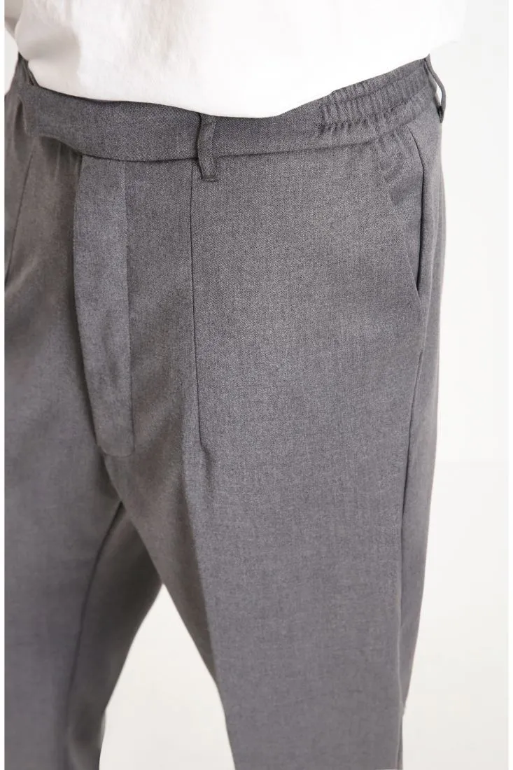 Pantaloni mélange cropped