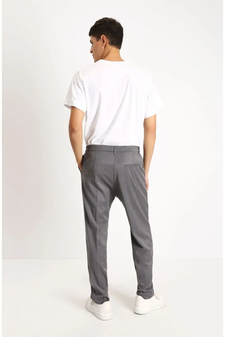 Pantaloni mélange cropped