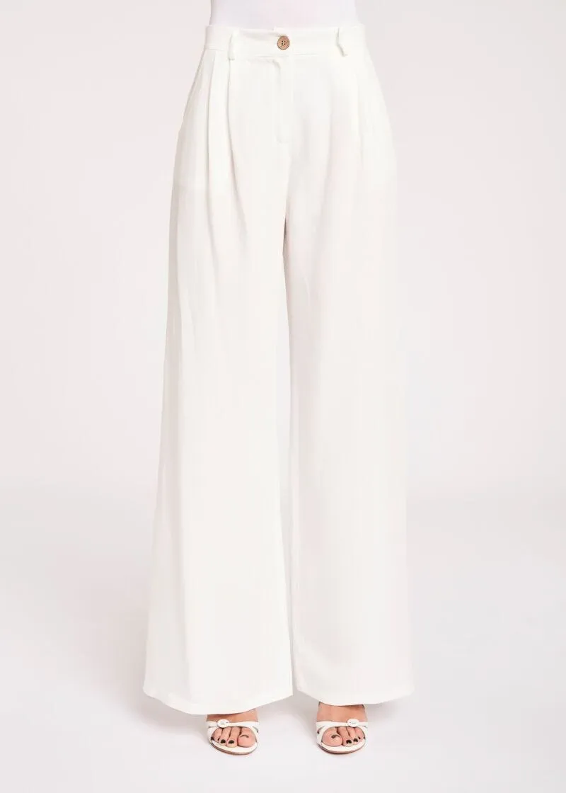 Pantaloni palazzo in lino